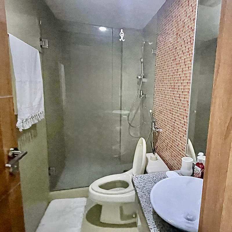 Outdoor terrace patio rattan furniture ocean canal view PH Amador Marina Residences Panama