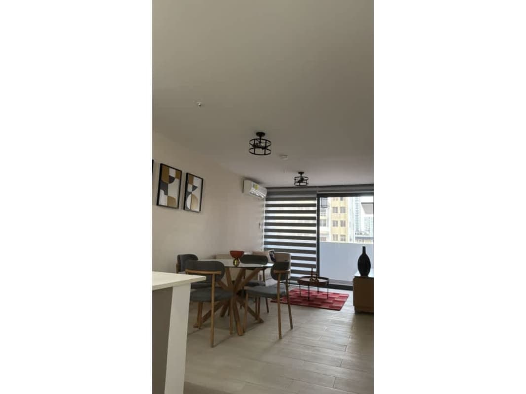 White kitchen with quartz counters furnished rental San Francisco Panama