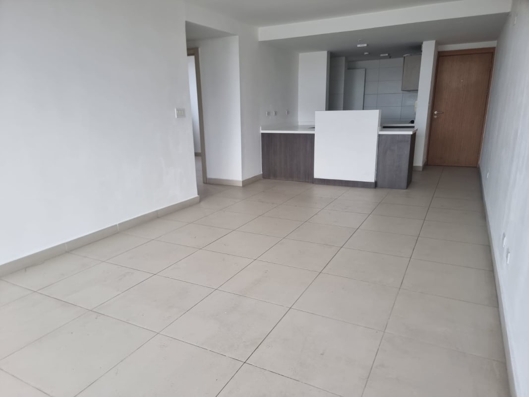 Open layout living and kitchen area featuring modern cabinets at PH Herbruger El Carmen Panama