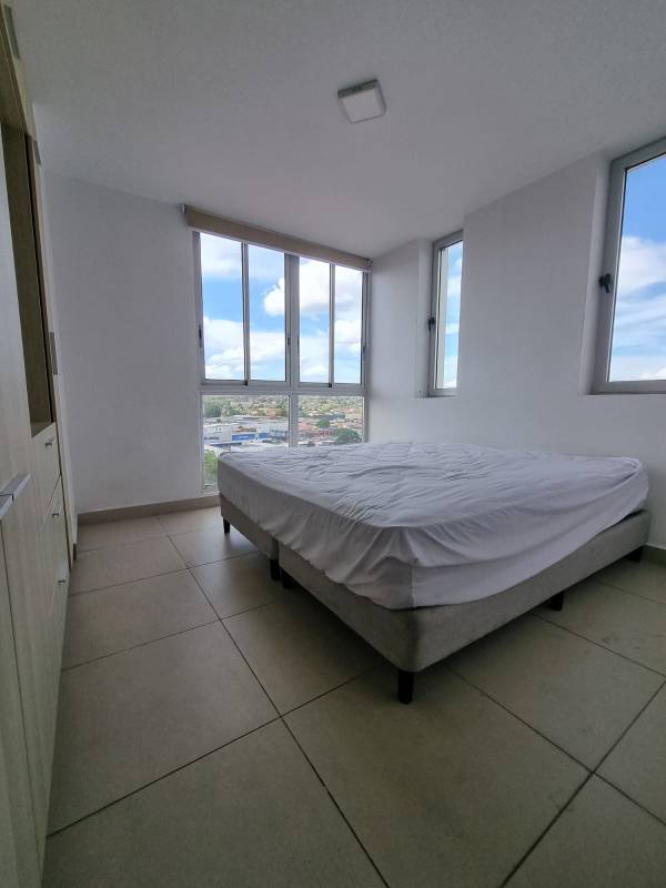 Contemporary bathroom with glass shower enclosure and modern vanity in PH Residencial Herbruger Panama City
