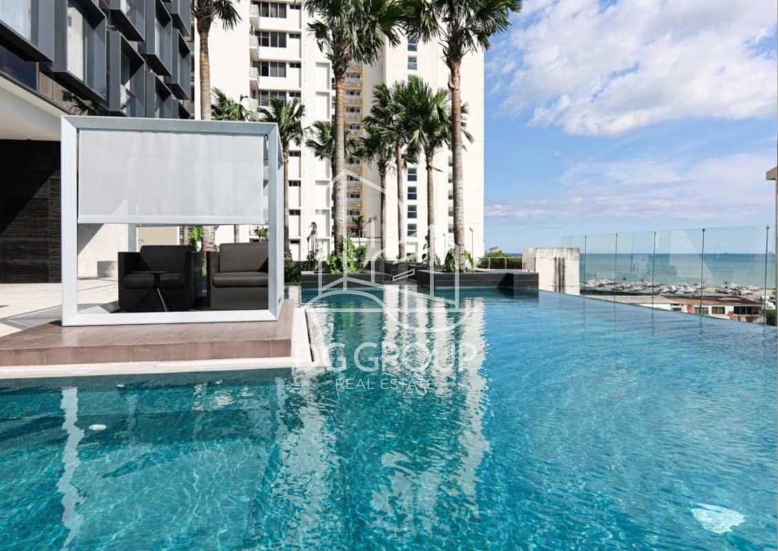 Indoor spa and jacuzzi amenities at PH Nuovo by Armani Casa on Avenida Balboa