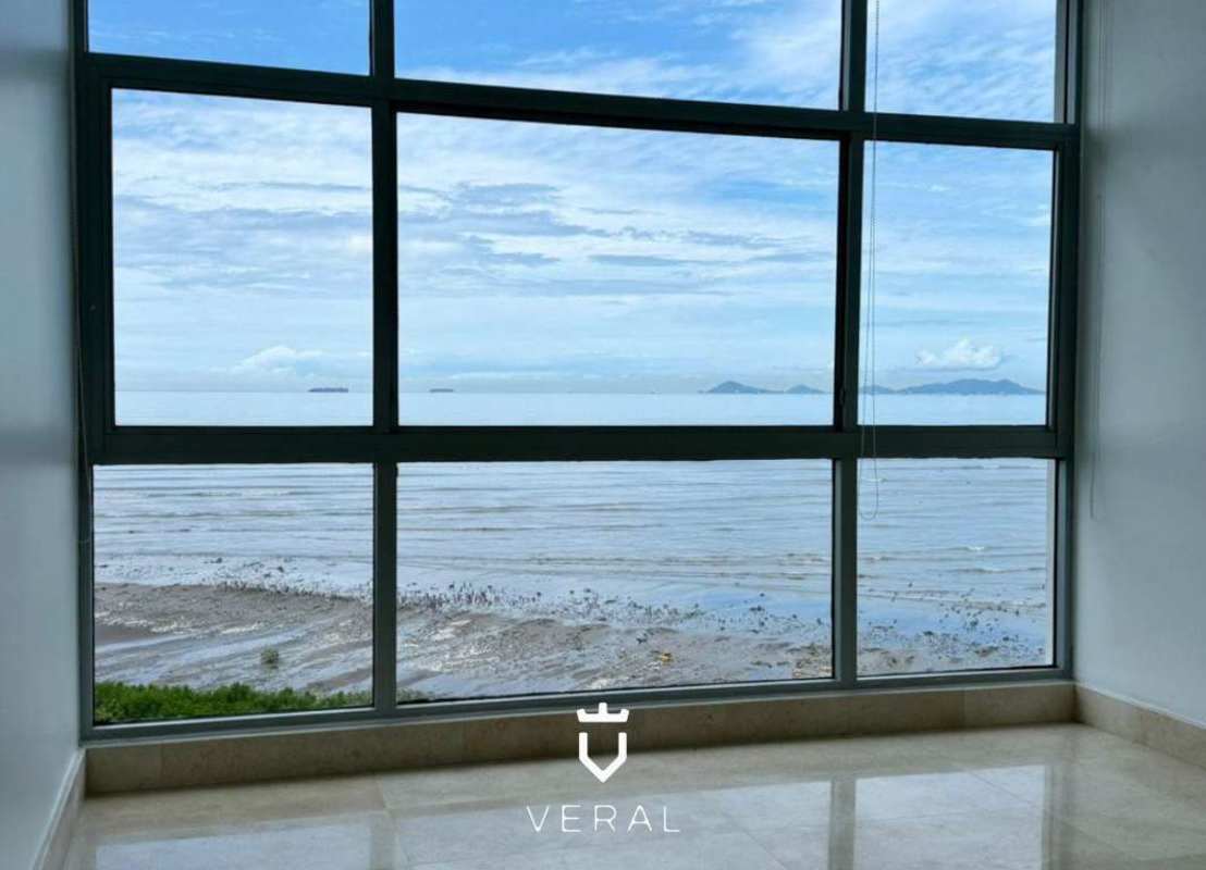 Contemporary kitchen with granite counters in oceanfront condo PH Ten Tower Panama