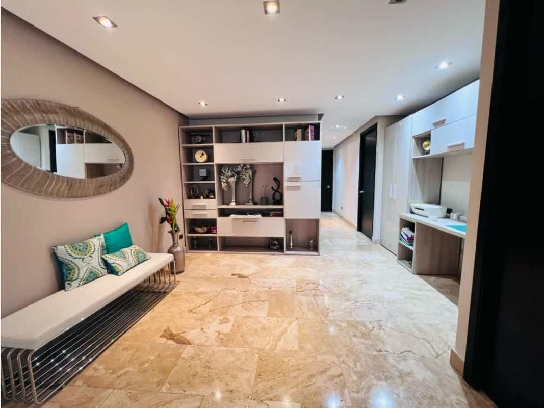 Modern luxury penthouse living room in PH Premier Loft with double ceiling height