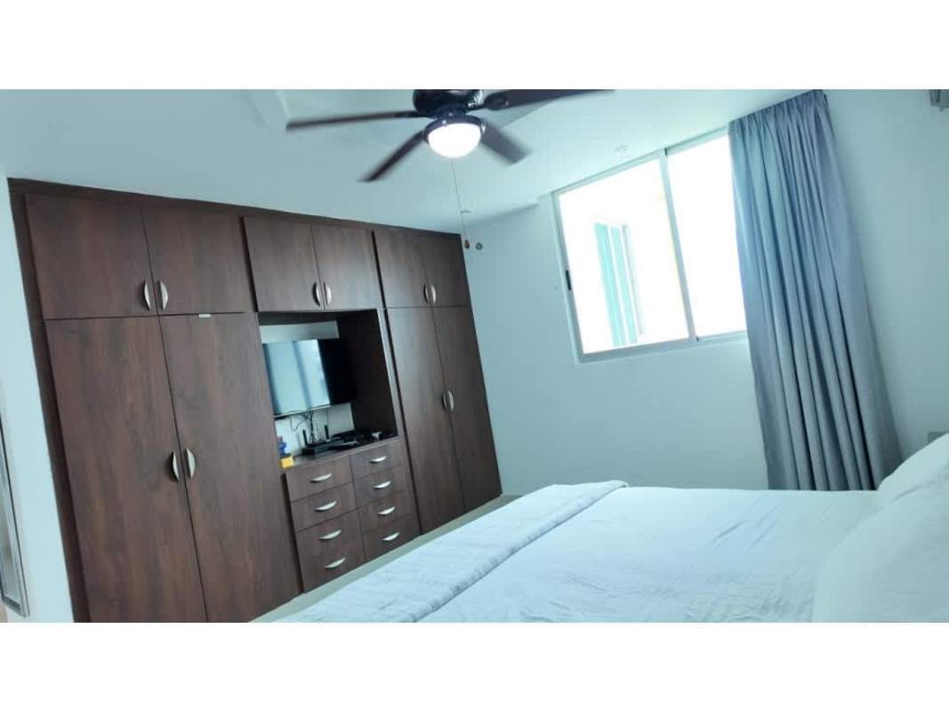 Modern bedroom with window view, built-in wardrobe PH The Hill Tower Dos Mares Panama City