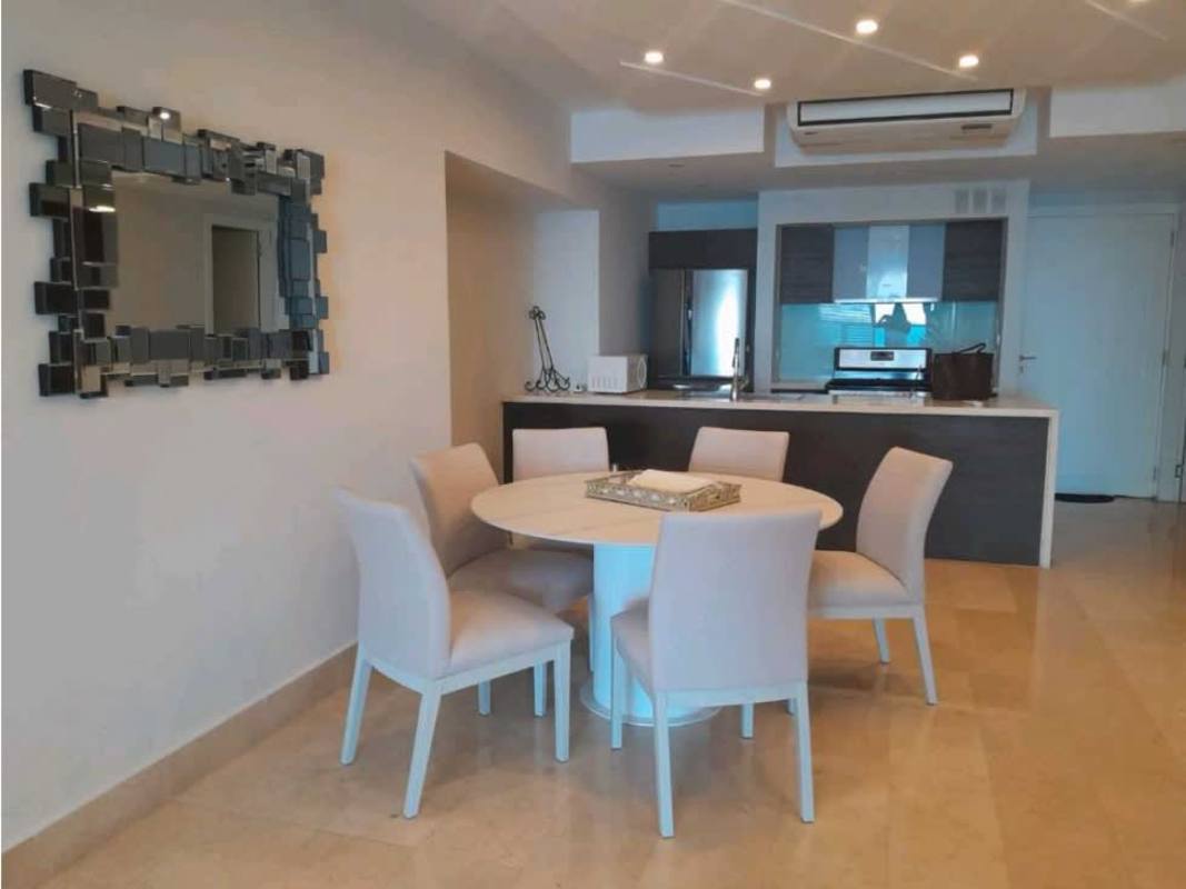 Dining space open concept kitchen PH Yoo Panama luxury rental