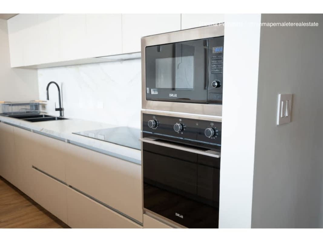 Large oceanfront balcony with city skyline views at PH Oceanaire Punta Pacifica Panama