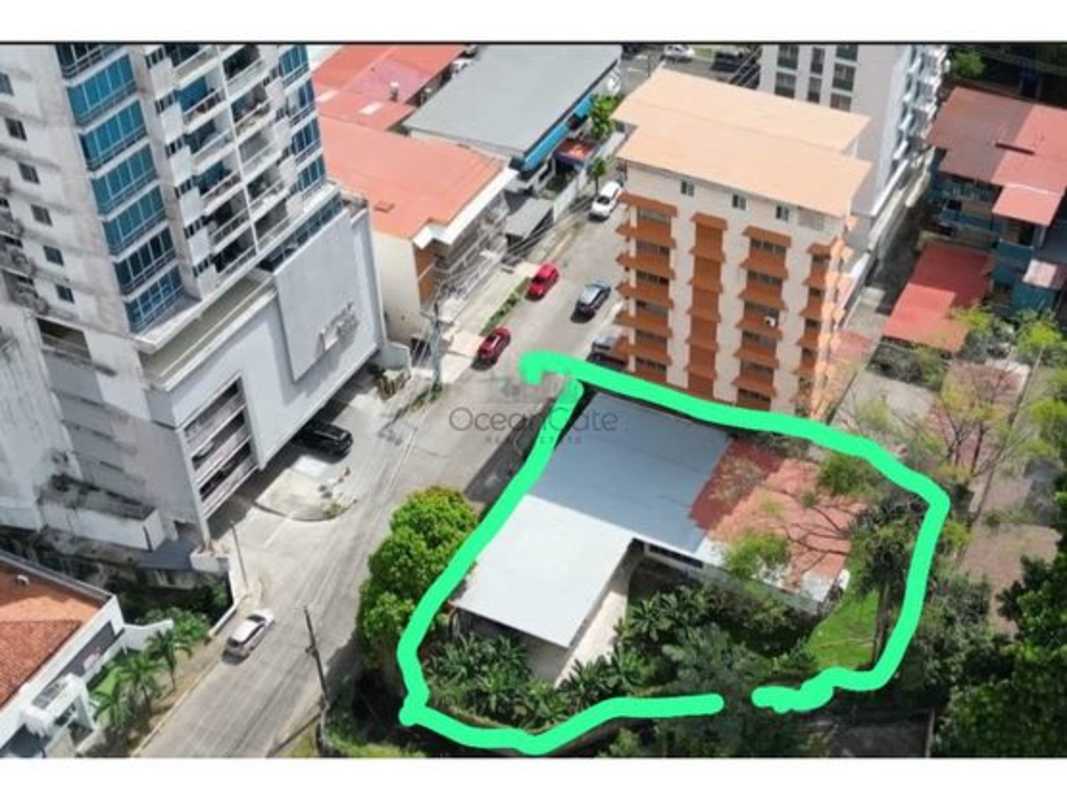 Outlined aerial lot available in central Panama City El Cangrejo ideal for developers