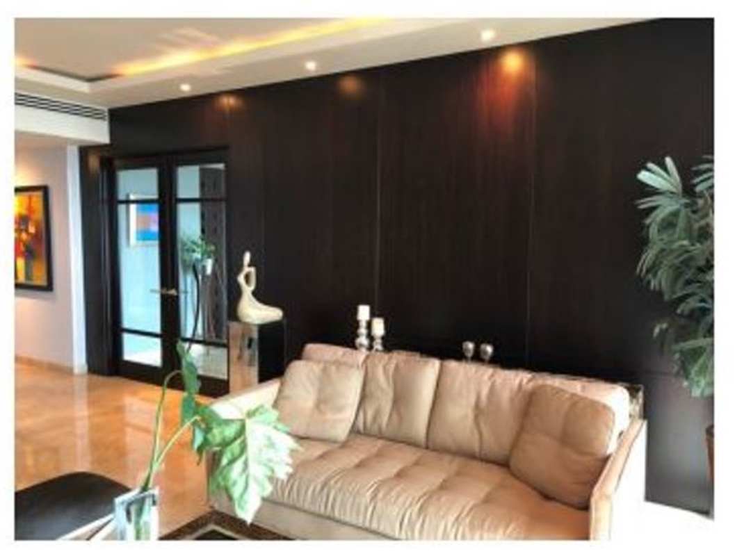 Modern living and dining room with city views, luxury finishes in PH Torre Zeus Costa del Este Panama City