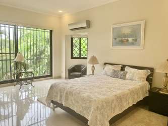 Luxury master bathroom with marble double vanity, walk-in shower in Coronado Coronado Golf Resort