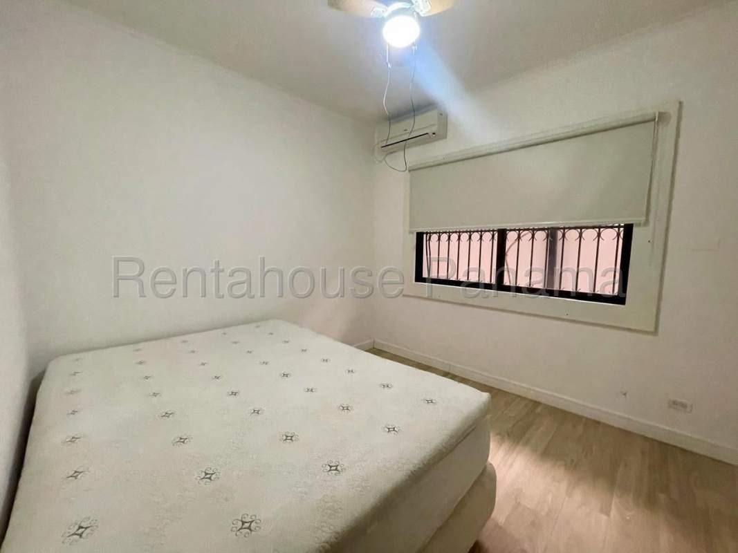 Remodeled kitchen with hexagon backsplash modern cabinets gas stove Villa de Las Fuentes Panama