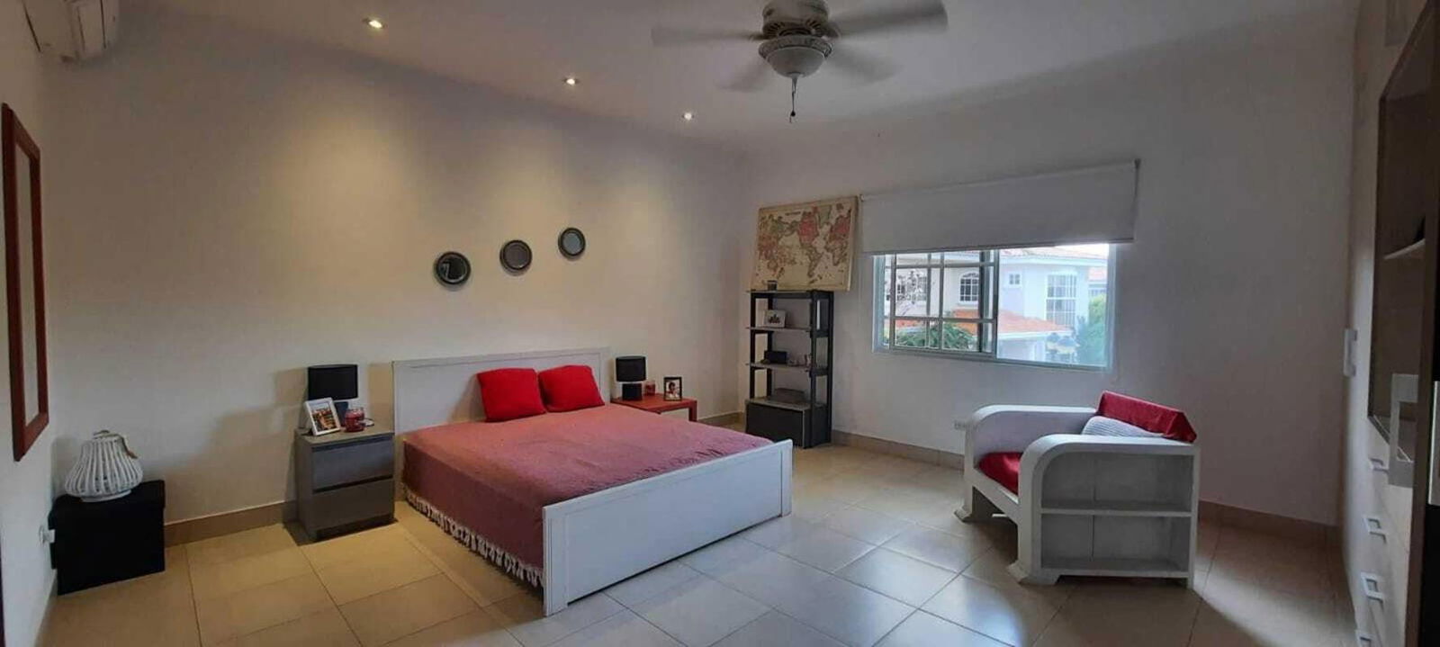 Dedicated home cinema room with large projection screen ambient lighting Costa del Este