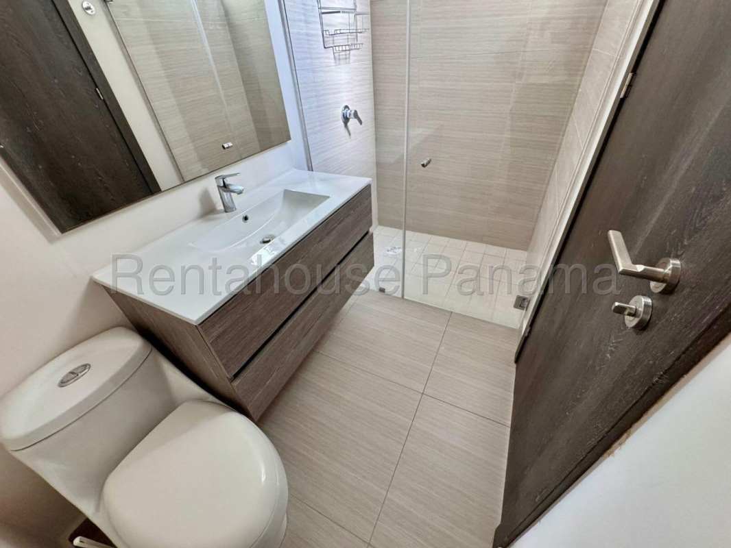 Modern living room with panoramic windows ocean view PH Oceana Costa del Este Panama