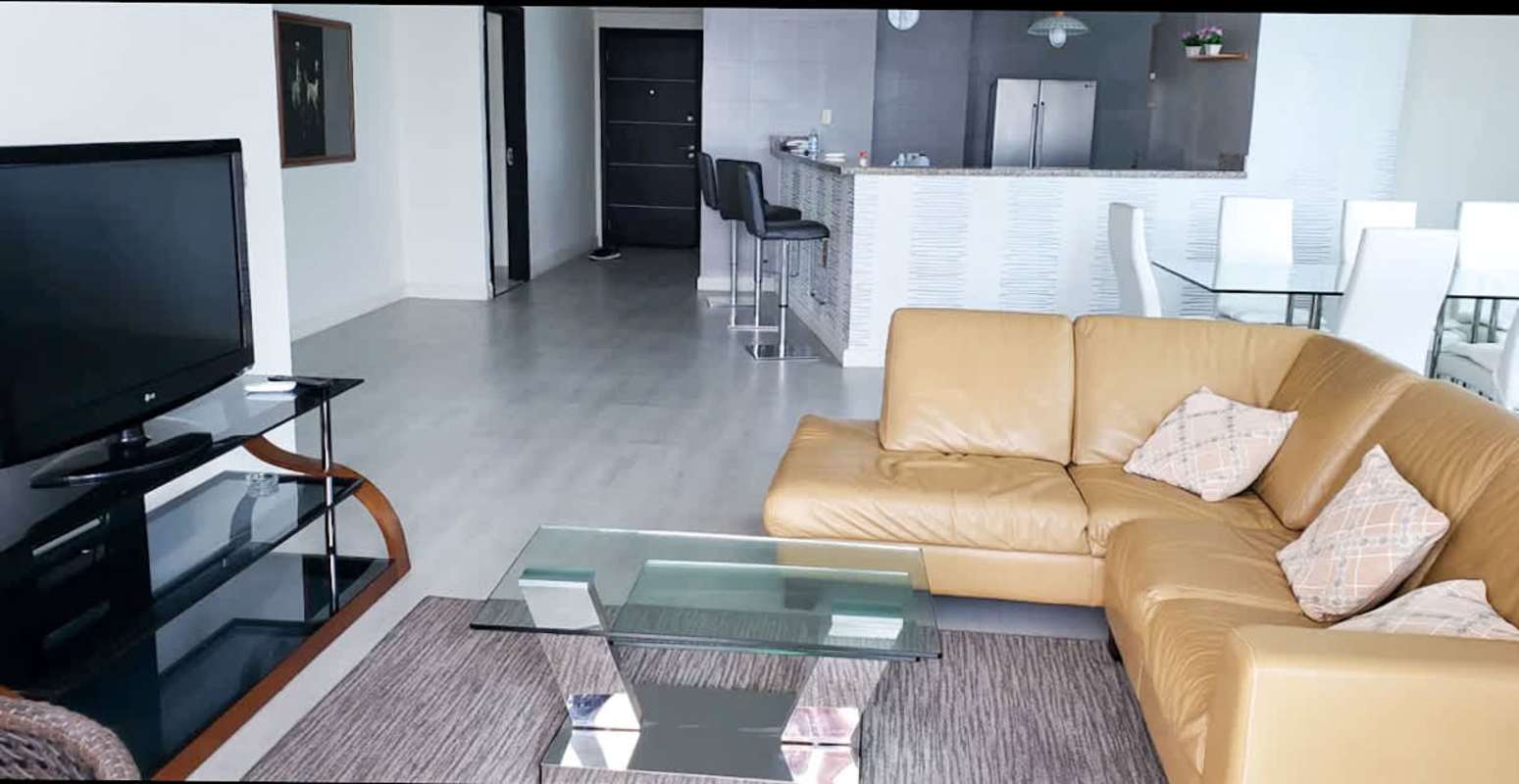 Master bathroom with vessel sink, glass shower, modern tiling in PH San Francisco Joy Panama