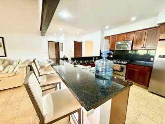 Luxury terrace and infinity pool overlooking lake at Bristol Villas in Buenaventura Panama