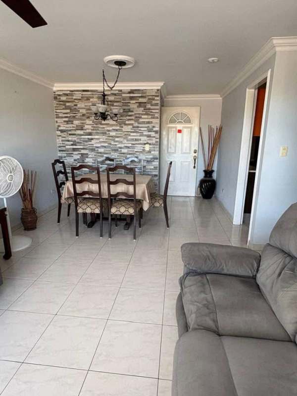 Bedroom with built-in closet, AC unit in PH Altamira Condado del Rey Panama City rental