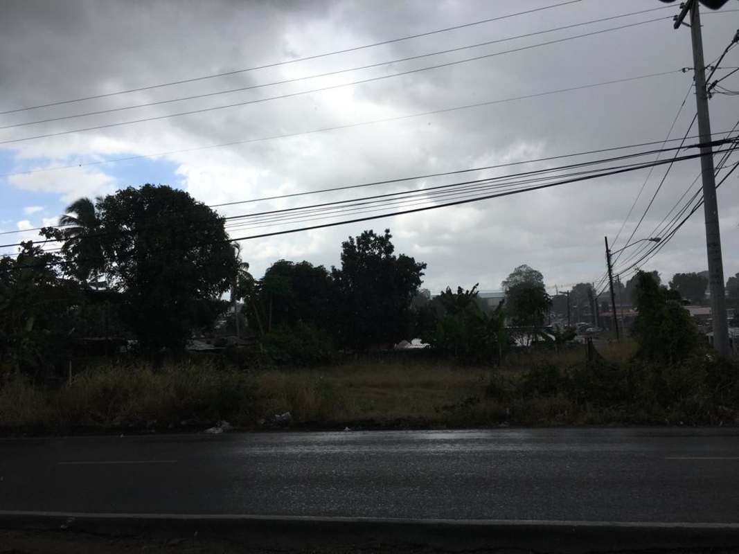 Fenced flat corner commercial lot with nearby roads in Pedregal Panama