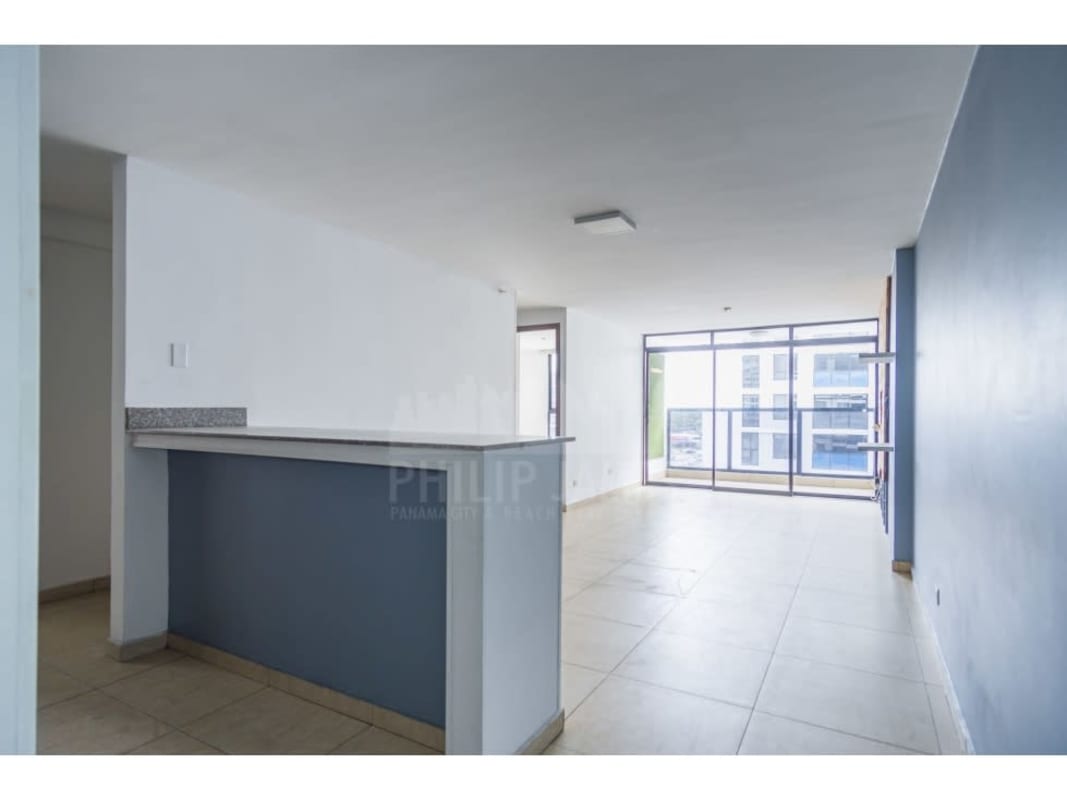 Large living dining space with ceramic tiles, balcony access PH Terrazas del Rey Condado del Rey