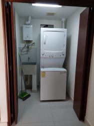 Living room with large window split AC PH Woodland Panama Pacifico apartment