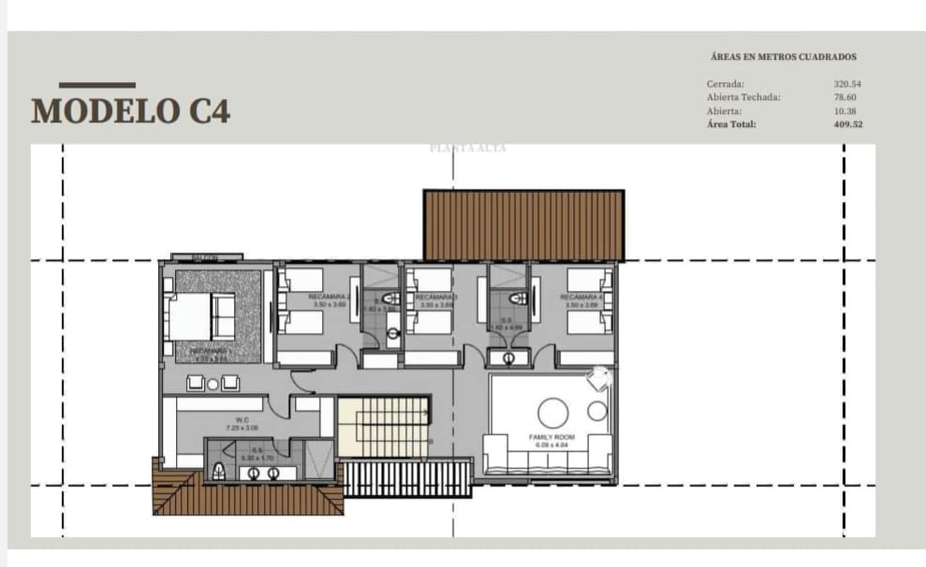 Large covered terrace with garden view at THE WOODS luxury home Panama