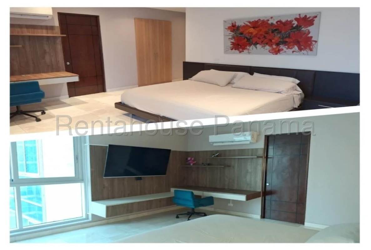 Elegant master bedroom with walk-in closet, ocean view, AC in Pacific Village Panama City