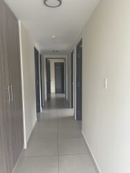 Balcony with outdoor set and mountain views in Woodlands Panama Pacifico apartment