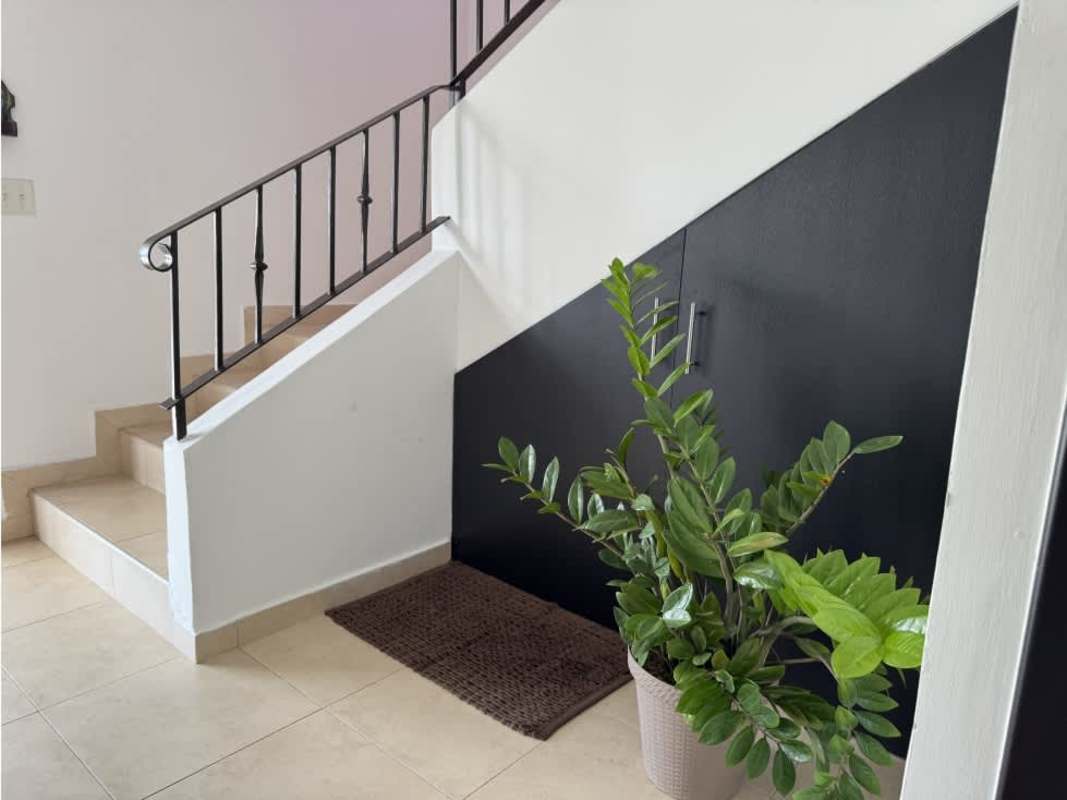 Kitchen with granite countertops, appliances and large window in Villa Tiber