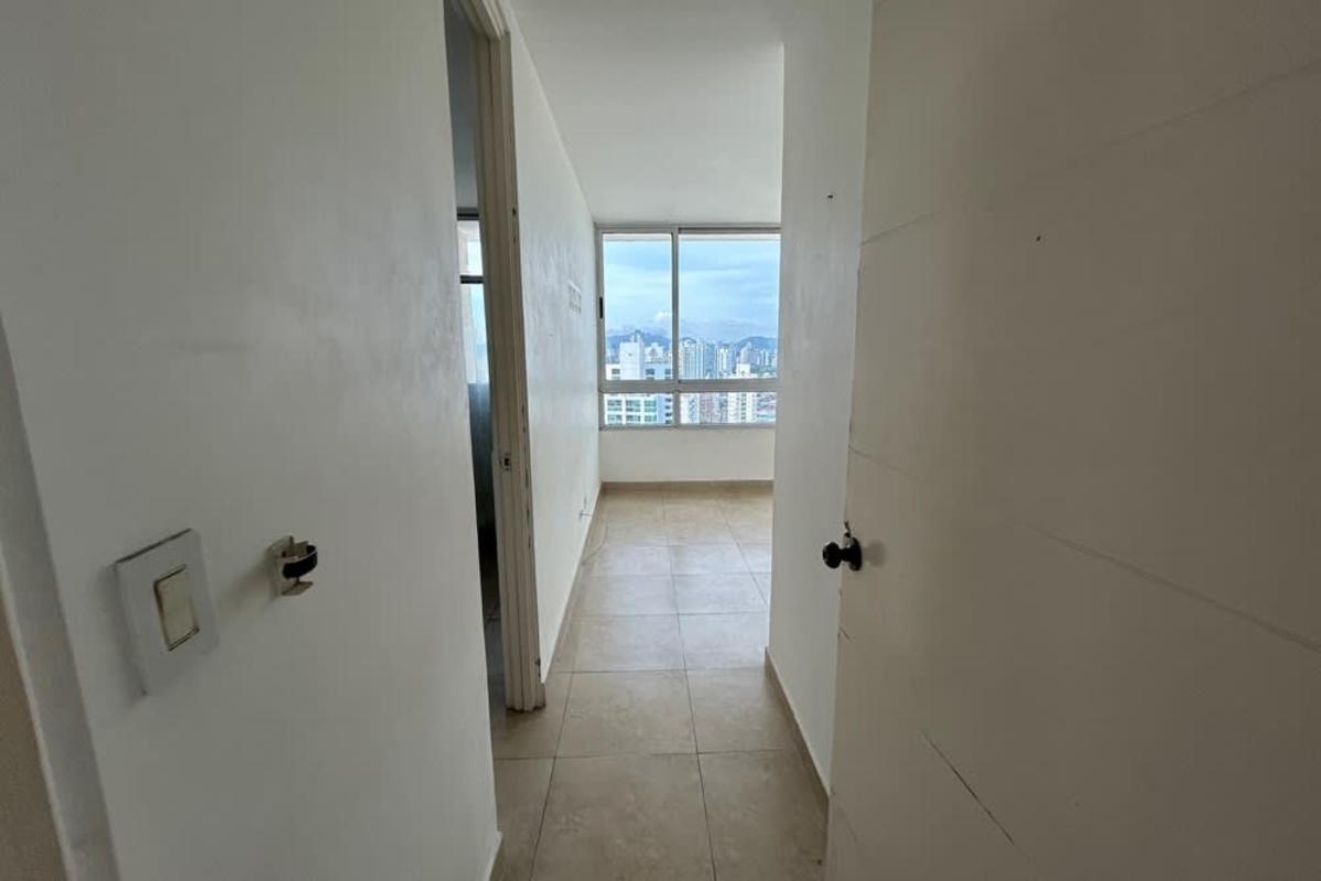 Kitchen with granite countertops, pantry and ocean view window in PH Bahia Pacifica San Francisco Panama