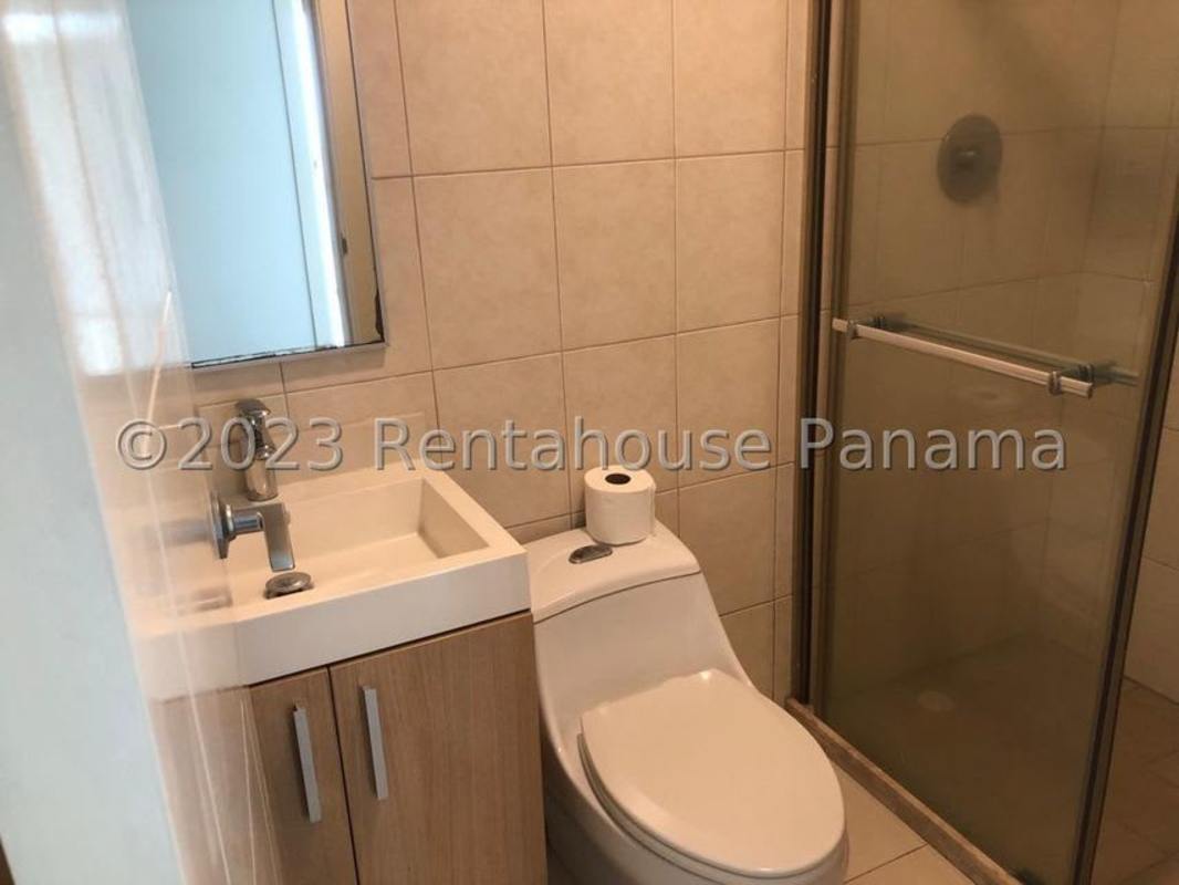 Elegant bathroom with glass shower enclosure PH Nautica Panama City