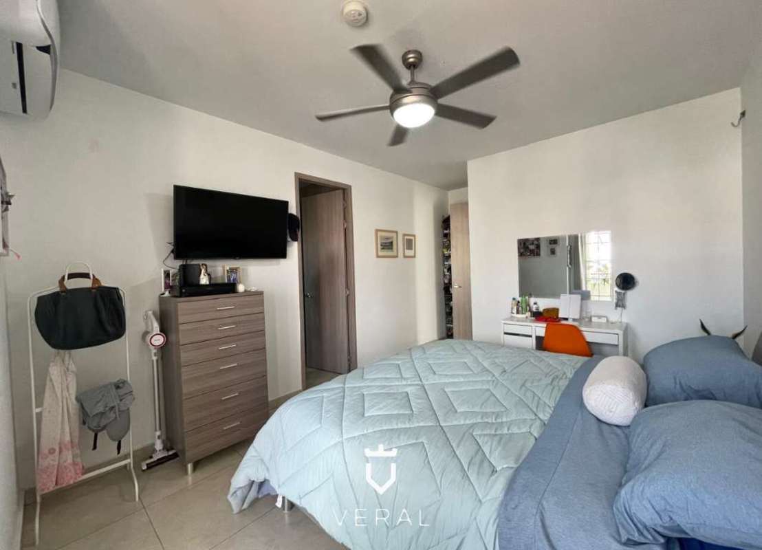 Open plan living dining area with sliding door to terrace Reserva de Versalles Panama