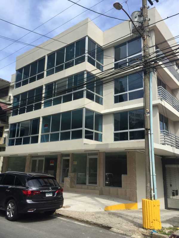 Modern facade with balconies and glass in PH Enrique Grenzier El Cangrejo Panama