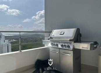 Fully equipped luxury kitchen with island, granite, stainless appliances at PH Casa Bonita Panama