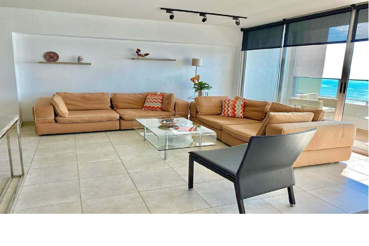 Open plan modern kitchen with granite counters appliances in PH Terrawind Panama