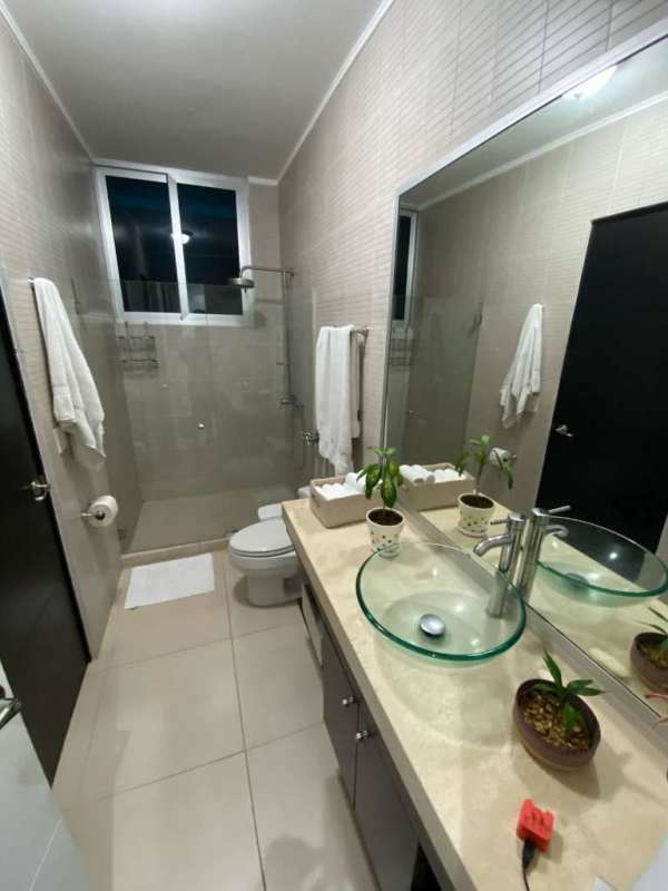 Large balcony with seating area panoramic views Pacific Ocean and skyline PH Destiny Tower Panama