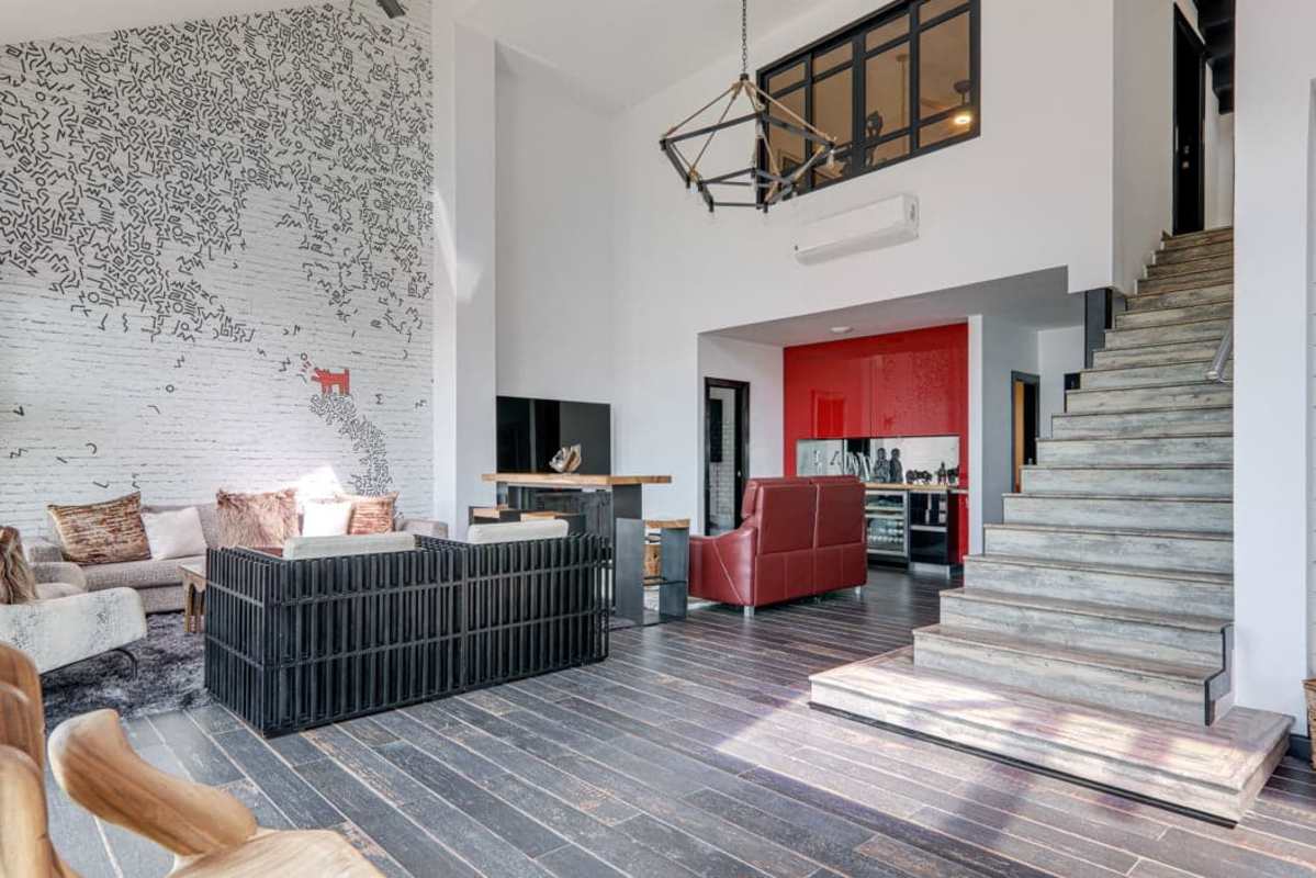 Private rooftop terrace featuring ocean views and outdoor kitchen in Casco Viejo luxury apartment Panama