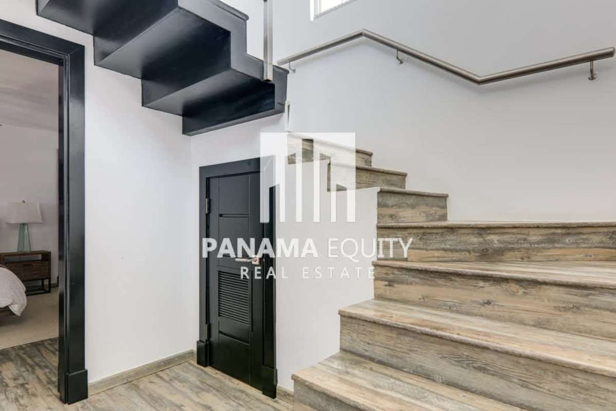 Spacious master bedroom suite luxurious bathroom and rooftop terrace access Casco Viejo Star & Herald