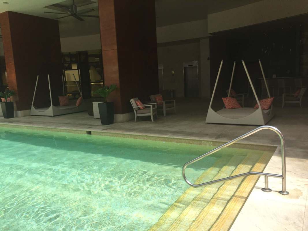 Luxurious open-plan living and dining with granite kitchen in PH Waldorf Astoria residence Panama