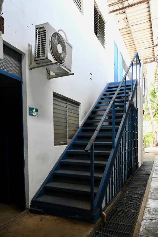 Warehouse storage interior with industrial metal racks Pueblo Nuevo Panama