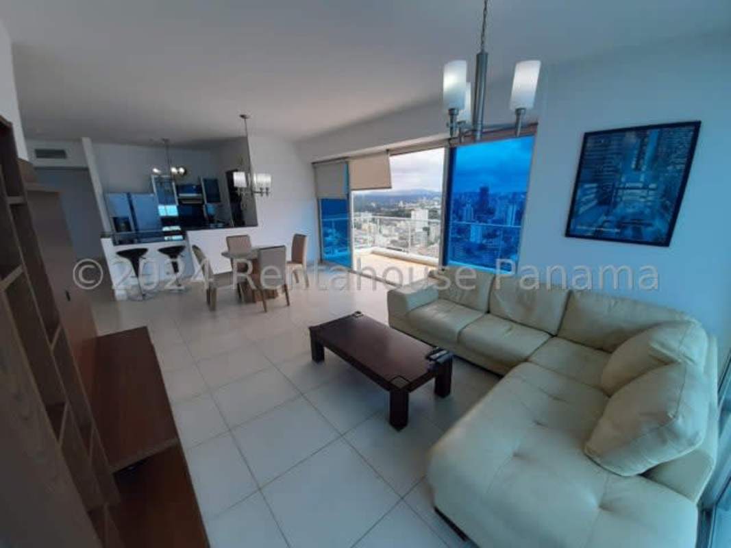 Bedroom with large windows city skyline view PH Destiny Tower Panama