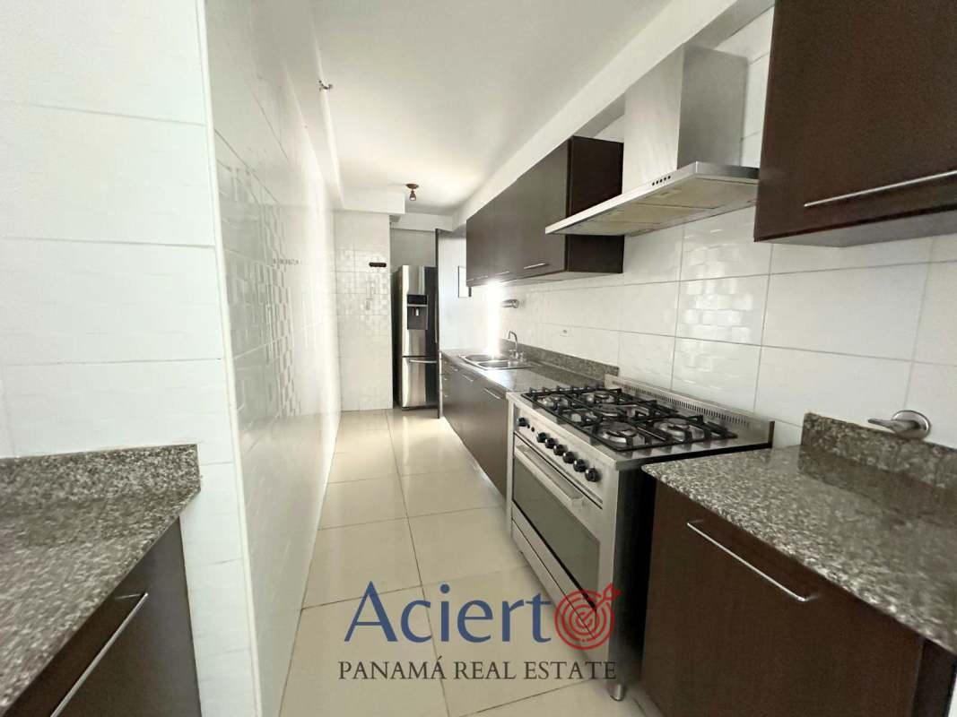 Bedroom featuring built-in wardrobe and panoramic window in PH Bayfront Bella Vista Panama City