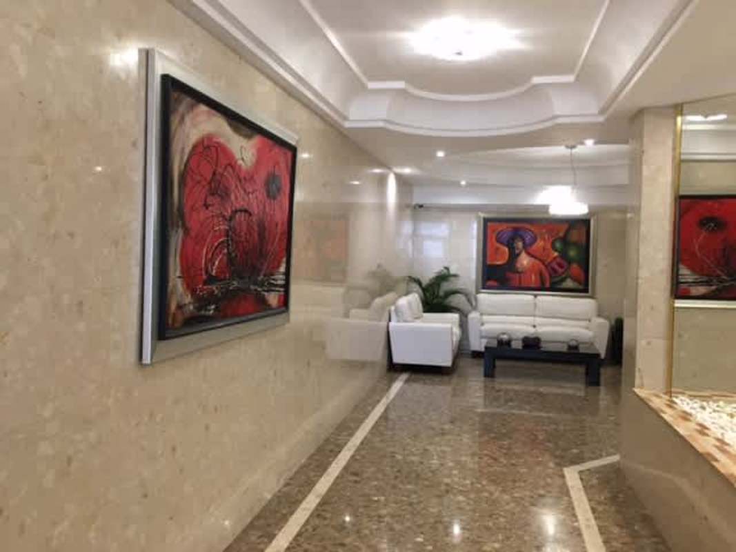 Lobby with marble finishes reception area PH Roca Mar Avenida Balboa Panama