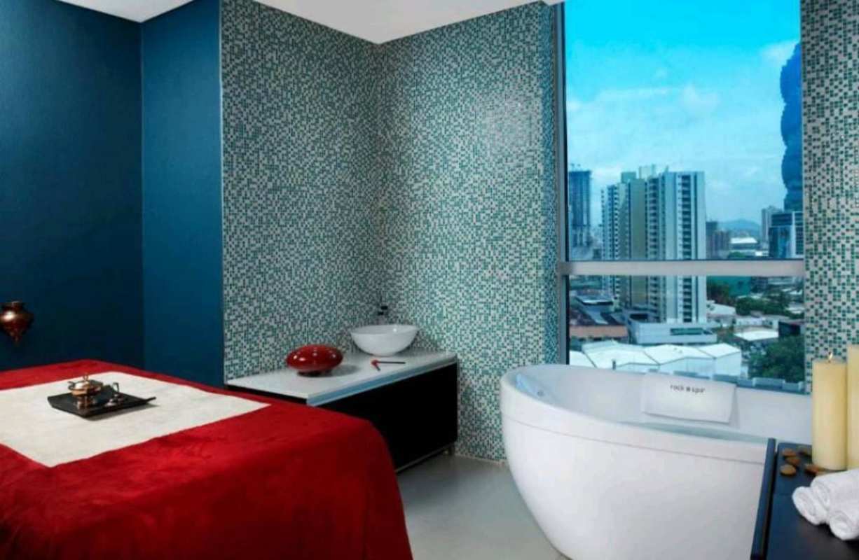 Upscale bar and lounge interior in PH Megapolis Hotel Panama City