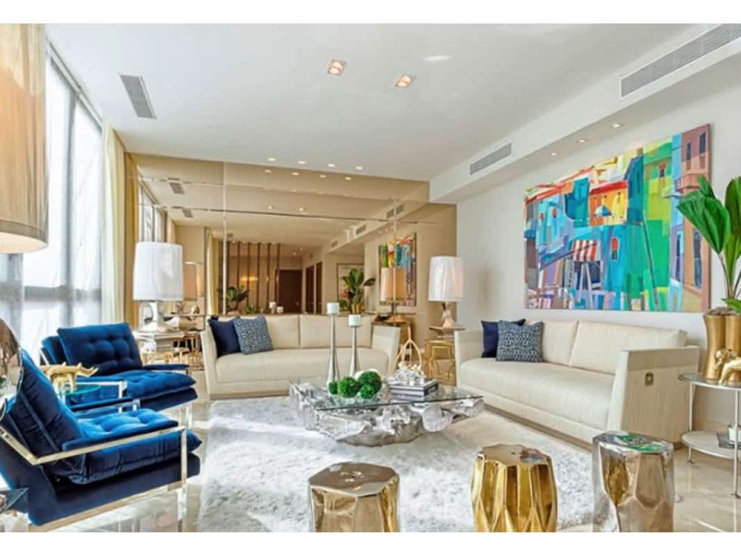 Elegant master bedroom furnished with walk-in closet and private bath in Valery Point Santa María Panama