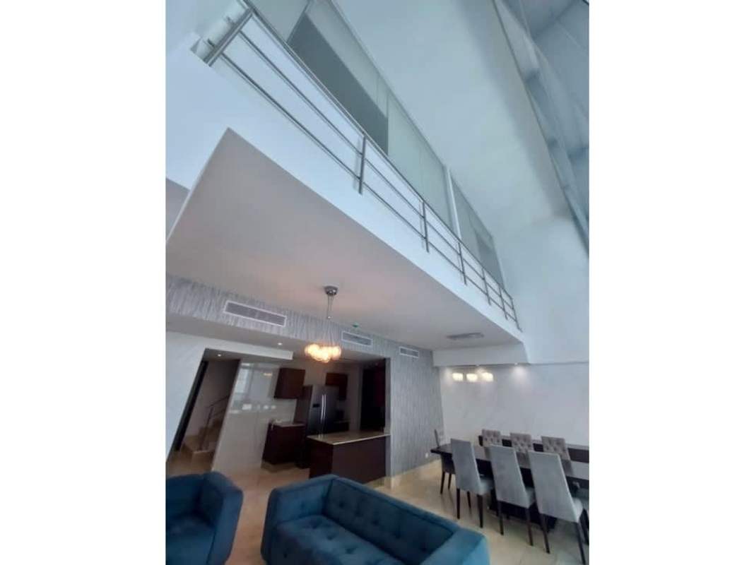 Granite countertop kitchen with stainless appliances at PH Oceania luxury apartment Punta Pacifica Panama