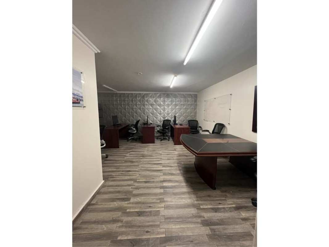 Minimalist private office with furniture in commercial property La Boca Panama