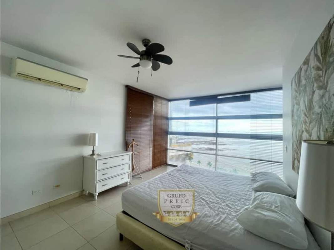 Contemporary bathroom with glass shower and vanity Waters on the Bay