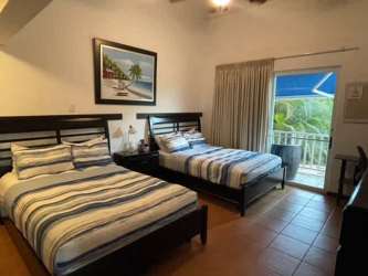 Private saltwater pool and jacuzzi surrounded by tropical gardens Decameron Villa Rio Hato