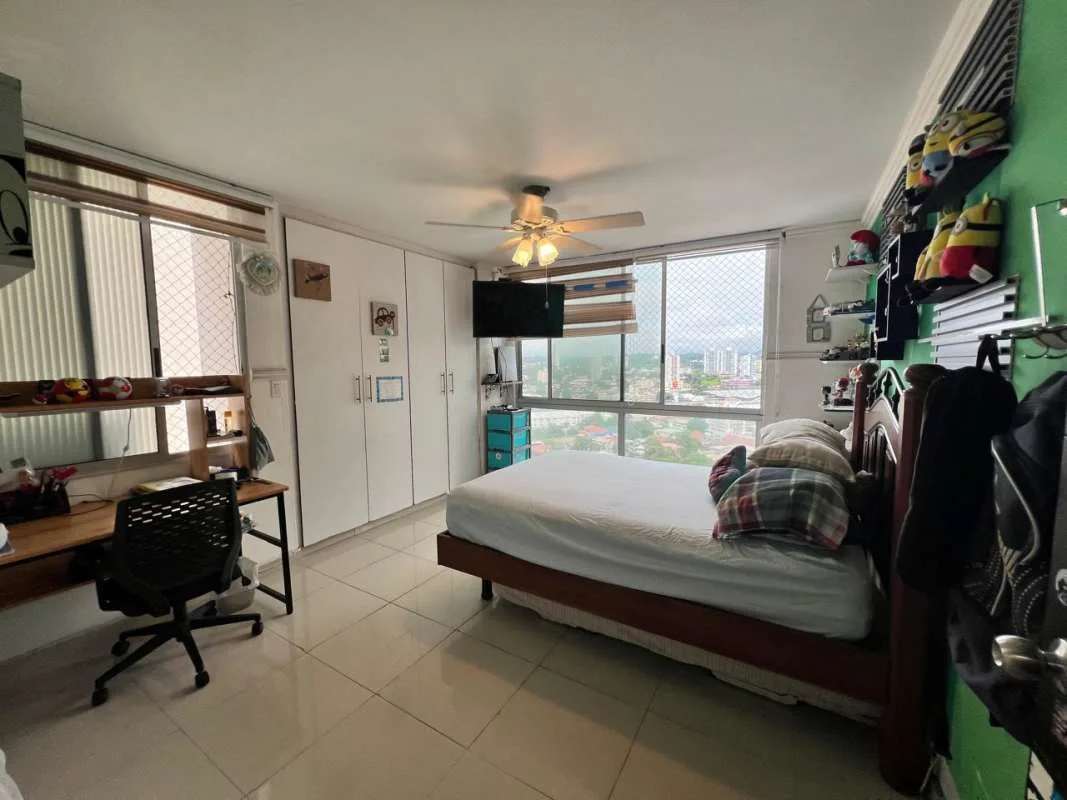 Spacious dining living room with large window wooden floors Panama Hato Pintado for rent