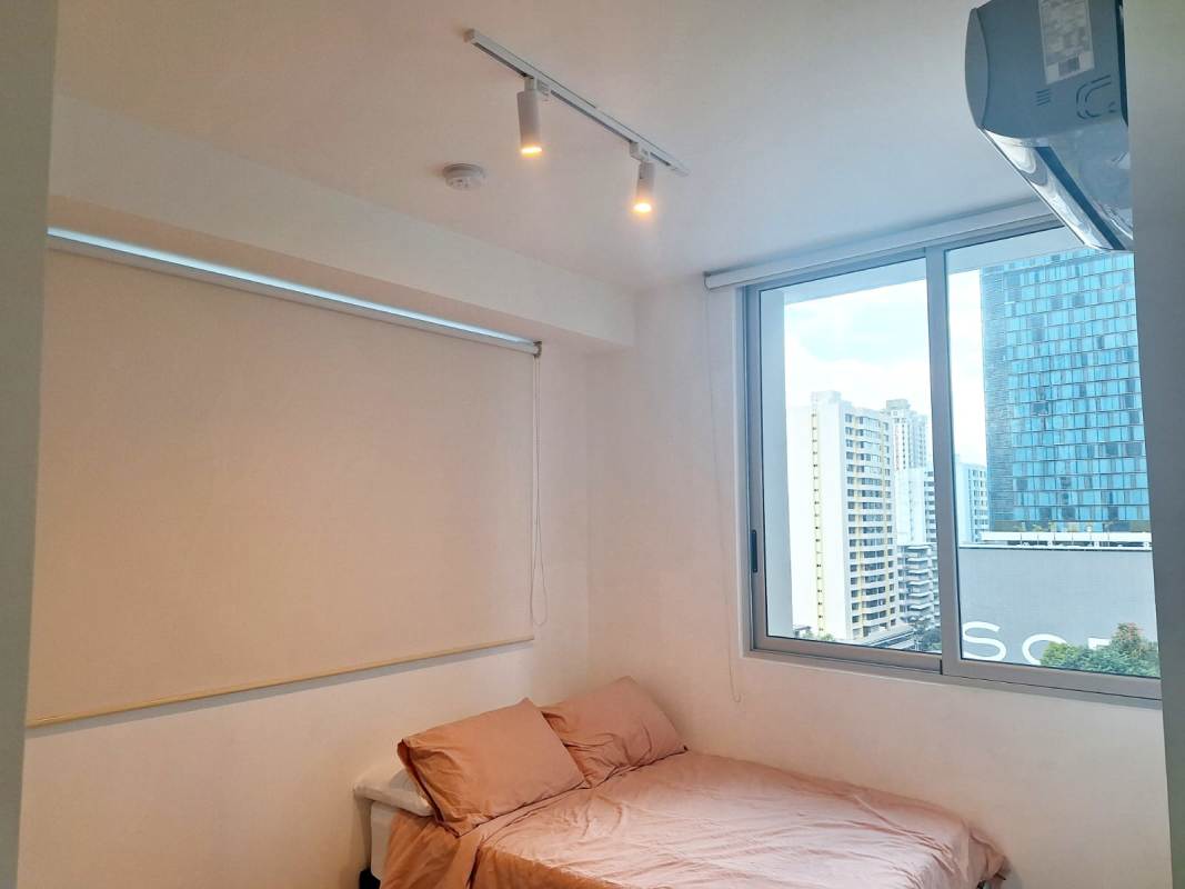 Elegant lobby entrance with modern design in PH Urbana apartment building Obarrio Panama