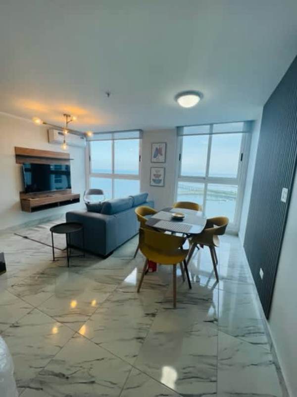 Designer residential lobby in luxury condo building PH Yoo Panama waterfront