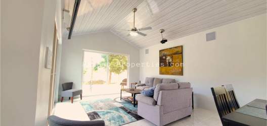 Contemporary bathroom with walk-in shower tile finishes new house Pedasí